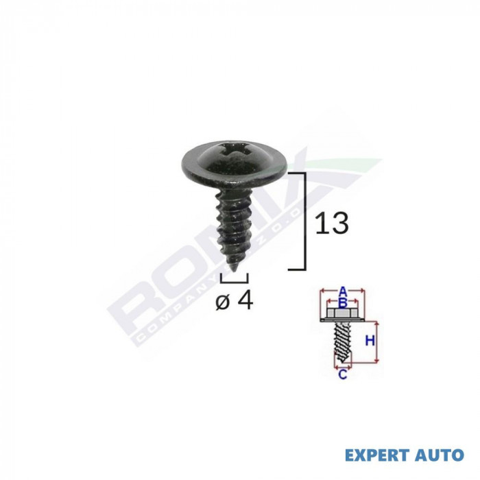 Surub cu cap incrucisat diametru 4mm set 10 buc UNIVERSAL Universal #6