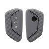 Husa Cheie Auto pentru VW - 3 Butoane, Silicon, Gri, 52650.22, Kwmobile