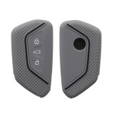 Husa Cheie Auto pentru VW - 3 Butoane, Silicon, Gri, 52650.22, Kwmobile