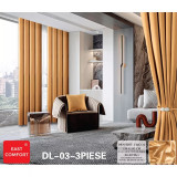 Draperie Din Tricot 150 x 245 Ocru CADOU Fata De Perna Si Accesoriu Magnetic Draperie- DRS1002