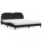 vidaXL Pat, Viana, cu saltea, negru, 180x200 cm, piele ecologică 3208810
