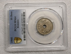 10 BANI 1905 PCGS MS64 . foto