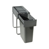Coș de gunoi, Simplu, Pentru &icirc;ncorporare &icirc;n dulap, Gri &icirc;nchis, 30l