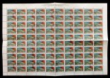 Bulgaria 1992 Insects, full sheet of 100, Mi.4017, used V.003, Stampilat