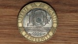 Franta - moneda de colectie istorica - 10 franci / francs 1991 - bimetal !