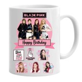 Cana alba personalizata blackpink happy birthday, INOVATIX&reg;. 330ml