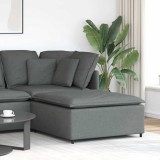 VidaXL Modul taburet modular pentru canapea, gri &icirc;nchis, 100x100x48 cm