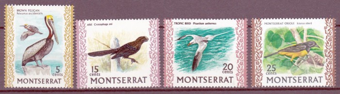 DB1 Fauna Pasari Montserrat 1970 4 v. MNH