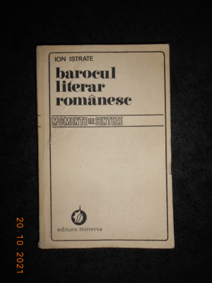 ION ISTRATE - BAROCUL LITERAR ROMANESC (1982) foto