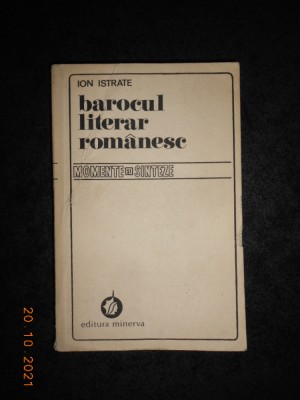 ION ISTRATE - BAROCUL LITERAR ROMANESC foto