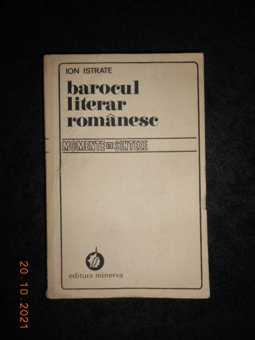 ION ISTRATE - BAROCUL LITERAR ROMANESC (1982)