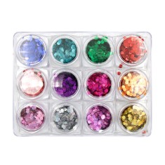 Set 12 decoratiuni paiete unghii, rotunde