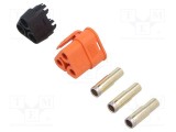 Conector alimentare DC mufă mamă 3 pini 60A 500V drept DONGGUAN QS