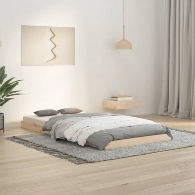 vidaXL Cadru de pat Single 3FT, 90x190 cm, lemn masiv de pin foto
