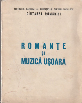 ROMANTE SI MUZICA USOARA ( PARTITURI CANTAREA ROMANIEI 1977 ) foto