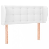 Cumpara ieftin Tablie de pat cu aripioare alb 83x23x78/88 cm piele ecologica