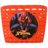 Cos de plastic pentru biciclete, model SpiderMan, culoare rosu Cod:1267