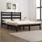vidaXL Cadru de pat, negru, 140x190 cm, lemn masiv de pin