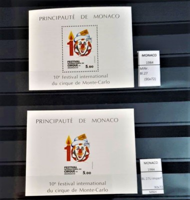 MONACO 1984 , Festivalul de circ de la Monte Carlo, blocurile 27 si 27a foto
