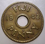 F.484 FIJI ADMINISTRATIE BRITANICA 1 PENNY 1942 S