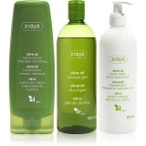 Ziaja Set Cosmetic Ulei de Masline Femei - Gel Dus 500ml, Lapte Corp 400ml, Crema Maini