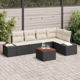 Cumpara ieftin Set de canapele pentru grădină 6 pcs Negru, alb