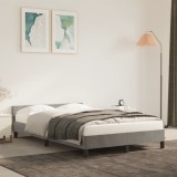 VidaXL Cadru de de pat fără saltea Gri deschis 120x190 cm catifea