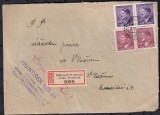 Plic Recomandat Circulat Protectoratul Boemiei și Moraviei Bloc 4 Timbre Hitler Česk&yacute; &Scaron;ternberk către Vla&scaron;im - A006