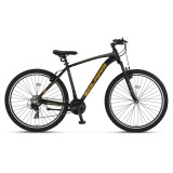 Bicicleta MTB Umit Solaris, 21 viteze, culoare gri portocaliu, roata 27.5 , cadru din aluminiu, V-brake
