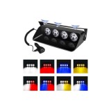 Lampa LED stroboscopica pentru parbriz 12V, cu ventuze si moduri multiple (S4Y)