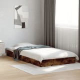 VidaXL Cadru pat fără saltea stejar fumuriu 100x200 cm lemn prelucrat