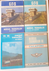 Mersul Trenurilor De Calatori - Lot 4 Bucati 1983, 1984, 1985/1986, 1988 - CFR foto