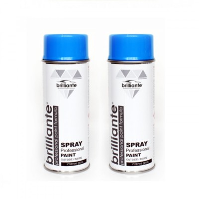 Pachet 2 x Vopsea Spray Brilliante Albastru Azur RAL 5015 400 ml foto