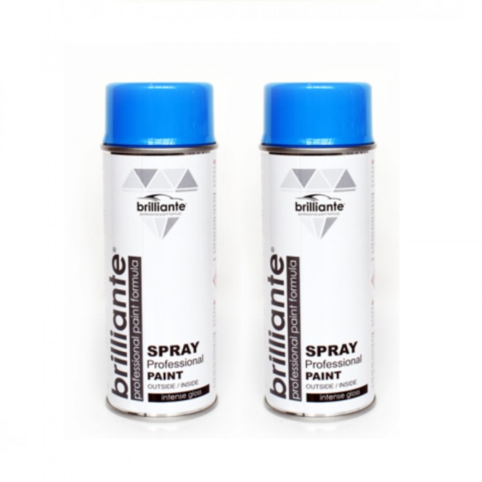 Pachet 2 x Vopsea Spray Brilliante Albastru Azur RAL 5015 400 ml