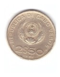 Moneda Capu Verde 2.5 escudos 1982 FAO, stare buna, curata