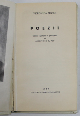 POEZII de VERONICA MICLE, 1969 foto