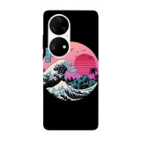 Husa compatibila cu Huawei Nova Y70 model The great Wave of Kanagawa, Silicon, TPU, Viceversa, Transparent, Carcasa