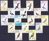 DB1 Fauna Pasari 1973 - 76 Turks &amp; Caicos 16 v. MNH