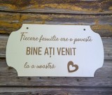 Set 2 placute personalizate pentru nunta , zBine ati venit, , Decor elegant de intampinare