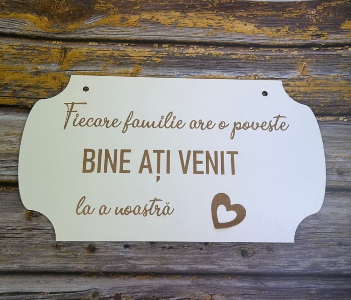 Set 2 placute personalizate pentru nunta , zBine ati venit, , Decor elegant de intampinare