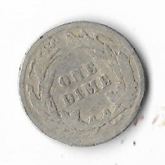 Moneda 1 dime 1909 - SUA, 2,5 g argint 0,900