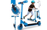 Trotineta pliabila cu roti luminoase, inaltime ajustabila, albastru, MalPlay 111640