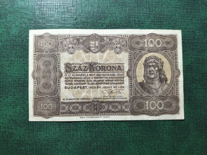 UNGARIA 100 COROANE 1923