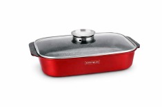 Tava cuptor Royalty Line 34 x 24 cm cu capac sticla 5.3 L