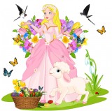 Sticker educativ - Zana Primavara - 125x125 cm