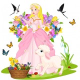 Sticker educativ - Zana Primavara - 125x125 cm