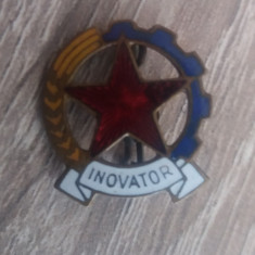 M3 K 28 - Insigna - Tematica tehnologie - comunism - Steaua rosie - Inovator