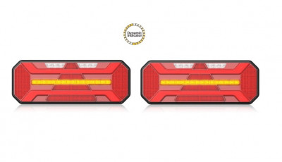 Set Lampi stop camion LED cu semnalizare dinamica SL-5004 12-24V foto