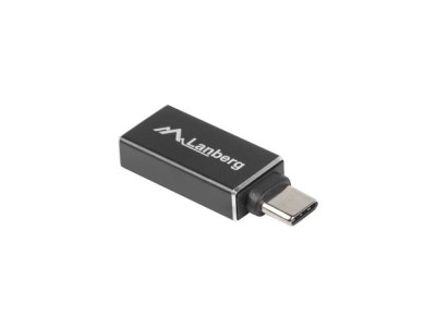 Adaptor LANBERG USB-C USB-A negru foto