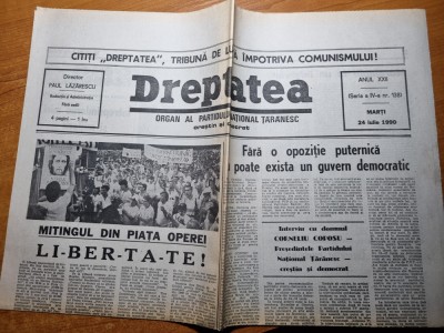 dreptatea 24 iulie 1990-art.miting in piata operei foto